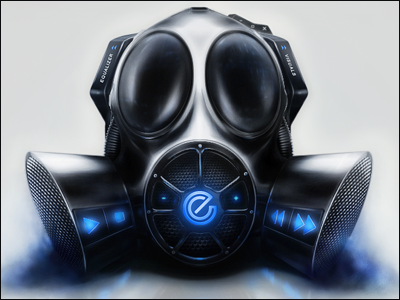 Gas Mask - Ui app battlebay encide fuel gas gui mask metalic music player robot sas scott kane smoke user interface