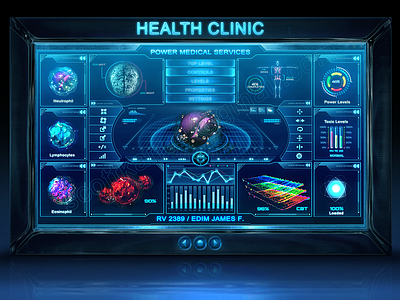 Hitech medical interface design futuristic gui hi tech hi tech user interface hologram interface medical scifi ui user interface