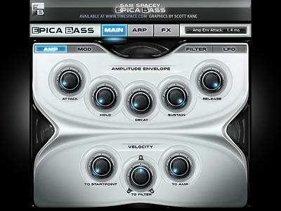 Epica Bass Kontakt Gui Design design elegant futuristic gui interface kontakt ui ux vst
