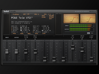 Nebula Vst Skin Solid Console audio design designer graphics gui nebula skin ui user interface vst