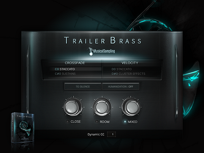 Trailer Brass Kontakt Gui 3d design graphical gui hybrid interface kontakt library ui user interface ux