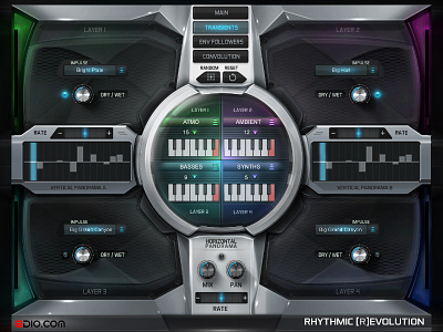 8Dio Rhythmic Revolution Kontakt GUI deisgn