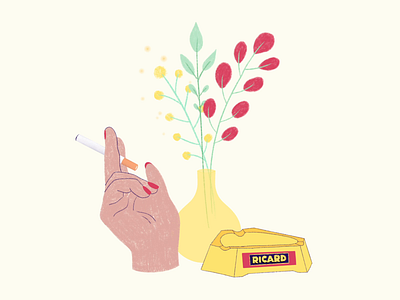 🌿 Plants aftereffects animation animation 2d ashtray branding cigarette digital illustration loop loop anima plants procreate smoke storytelling