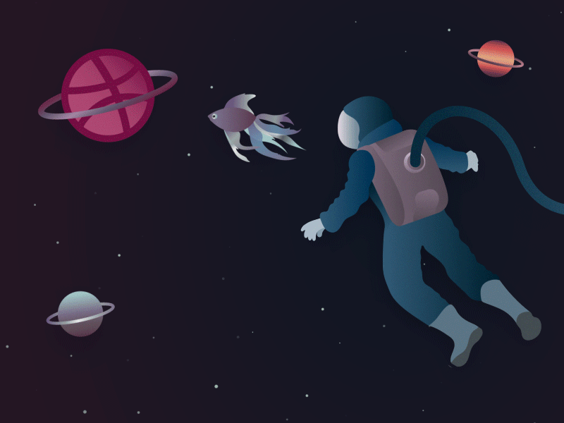 Discovering a new planet astronaut dribbble first shot motion space