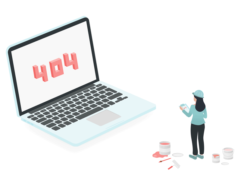 Error 404 📋🖌 404 bug character error error404 gif illustration isometric laptop storytelling