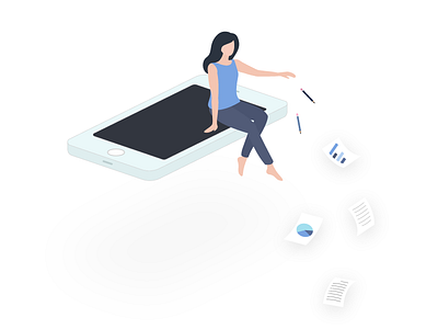 Digitalization 📲 character digital digitalization illustration iphone isometric storytelling