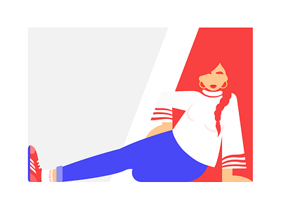 🕶 Cool Kid 🕶 box bright character chill cool illustration illustrator negative space portrait storytelling woman