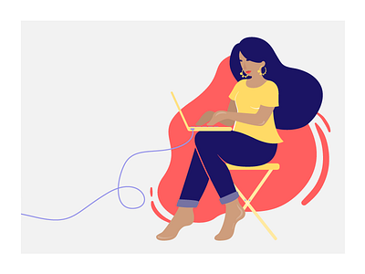 👩🏻‍💻 Working Place character illustration illustrator laptop organic shape portrait shape storytelling woman work