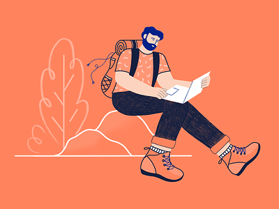 🌏💻Digital Nomad abroad adventure backpacker blog branding character digital freelance illustration nomad procreate storytelling travel work