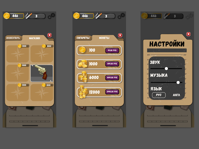 UI/UX Game design 2 by Edward Knight on Dribbble
