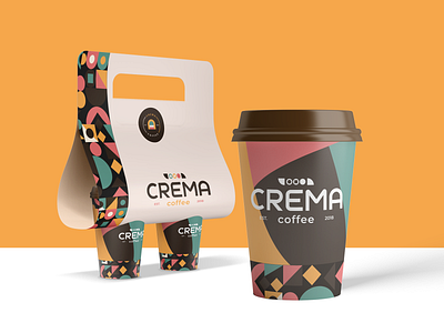 Coffee Packaging Design of CREMA Coffee graphic design packaging design
