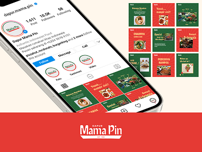 Instagram Feed Design of Dapur Mama Pin layout design social media