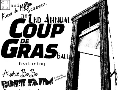 2nd Annual Coup de Gras Ball flyer flyer graphic design