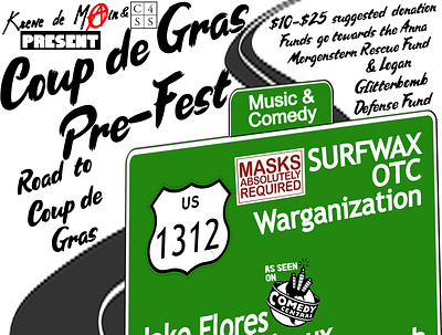 Coup de Gras Pre-Fest flyer flyer graphic design