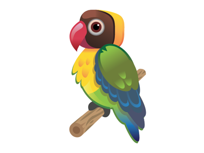 Parrot vector illustration bird icon illustration logo lovebird parrot sticker vector