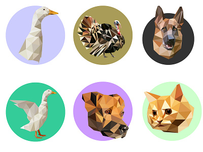 Animals icons, part 2 2d 2d illustration art cover cover art cover design design illustration logo ui