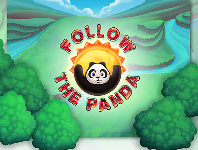 Follow the panda. Mobile casual game 2d casual game concept art design game art game design illustration mobile game