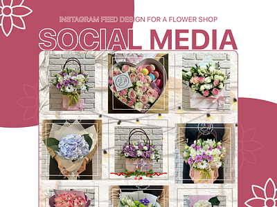 Social media design for a flower shop