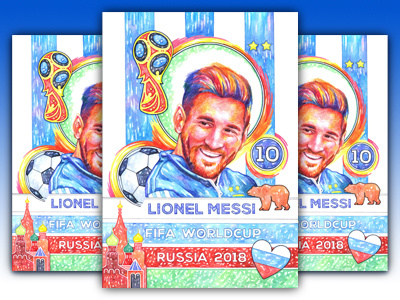 Illustration - World Cup: Lionel Messi ball fifa football illustration messi poster russia soccer sport world cup
