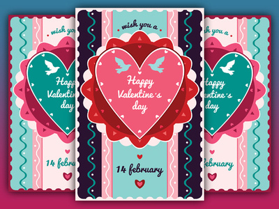 Valentine Greeting Cards flyer greeting card heart love loving romantic valentine valentines day vday wedding