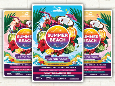 Summer Beach Party Flyer Template