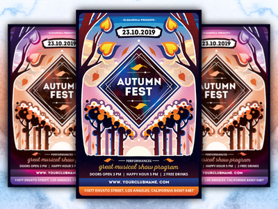 Autumn Music Festival Flyer Template