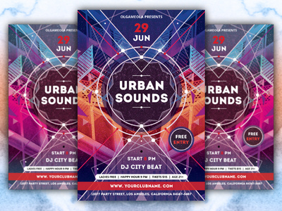 Club Music Party Flyer Template abstract club club flyer clubbing dance dj electro flyer music music flyer music poster nightclub party party flyer poster progressive sound template trance urban