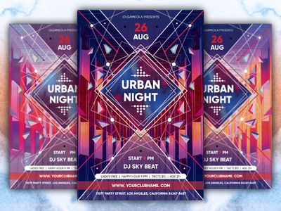 Club Music Party Flyer Template abstract club club flyer club night clubbing dance dj electro flyer music music flyer music poster nightclub party party flyer poster progressive sound trance urban