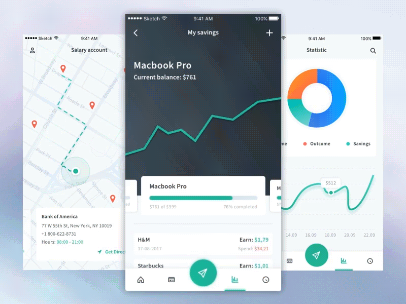 Finance app animation