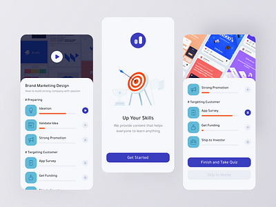 Student Room course app mobile ui design