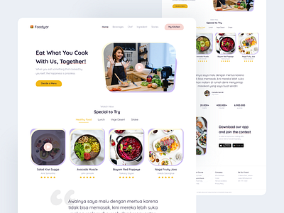 Foodyar Website food app ui design website