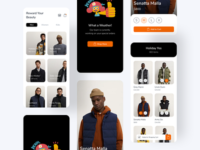 Cantikka ecommerce fashion mobile app store ui design