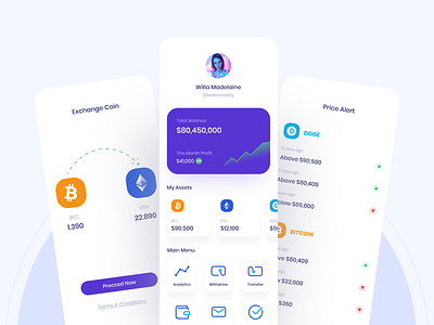 BlockMaster Crypto App app crypto finance mobile ui design