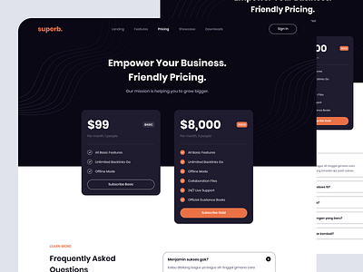 Pricing Pro Package Website