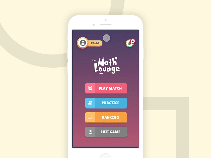 MathLounge Game App android angga risky battle game ios prototype ui design