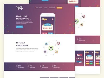 MathLounge App Website Design