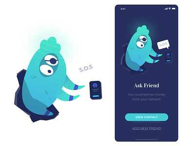 Borrow Money angga risky app icon illustration mobile ui ui design wireframe