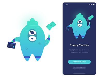 Out Of Money angga risky app design illustration mobile ui design wireframe
