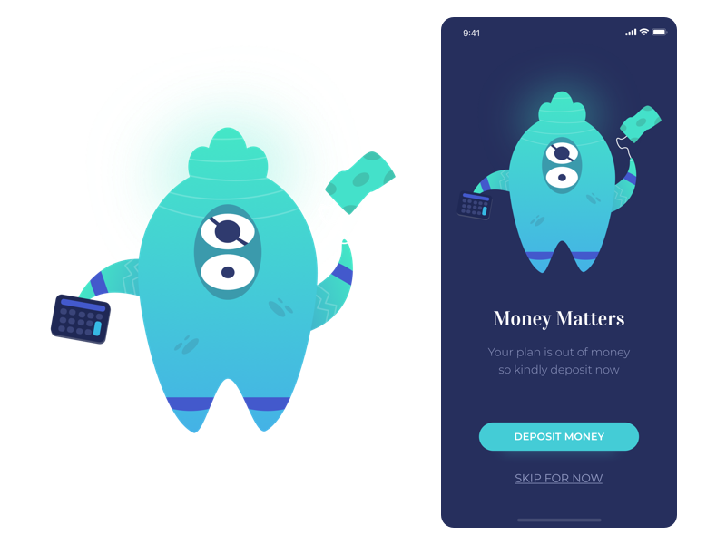 Out Of Money design app mobile angga risky wireframe illustration ui design