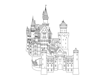 Schloss Neuschwanstein vector image