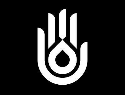 Hand drop care branding design graphic design logo minimalistic simple symbol vector