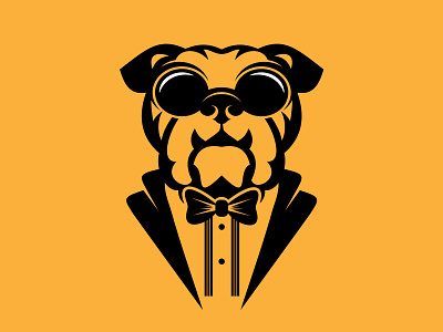 A Dog gentleman branding design graphic design illustration logo minimalistic simple ui ux vector