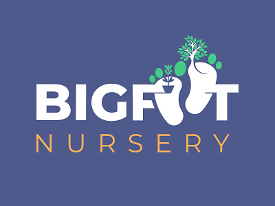 Big Foot nursery branding design designer graphic design logo logo design logomark minimalistic simple vector