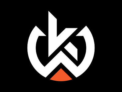 WK branding design graphic design logo logomark minimalistic monogram simple symbol vector
