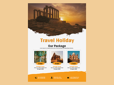 Travel Holiday Flyer design flyer graphic design holiday flyer travel flyer travel holiday flyer typography ui ux vector