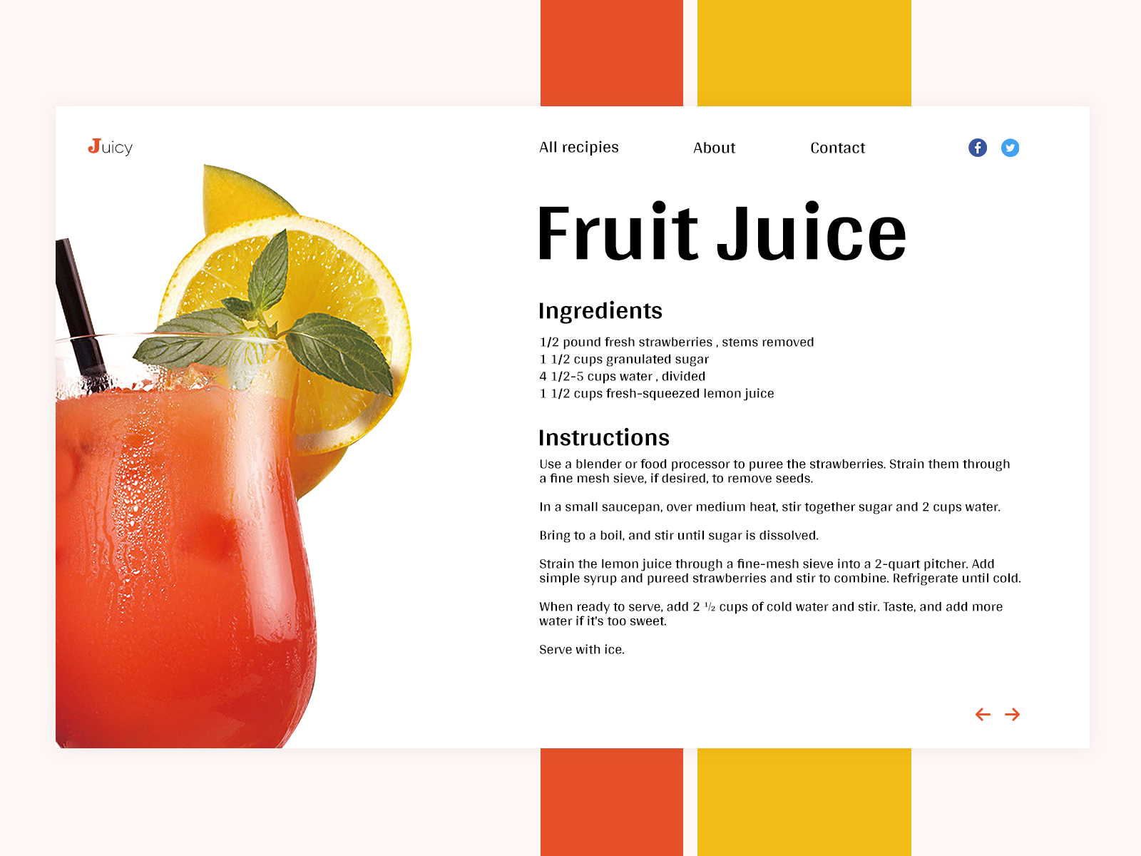 Fresh juice layout by Kessi Arts on Dribbble