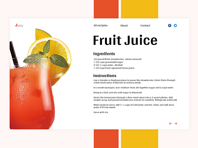 Fresh juice layout branding design fresh juice layout graphic design juice juice flyer summer summer juice ux webpage