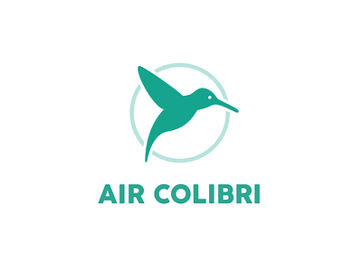 Airline Logo (Daily Logo Challenge #12) airline colibri dailylogochallenge hummingbird logo