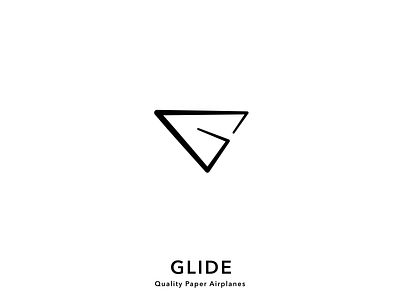 GLIDE - Paper Airplane Logo (Daily Logo Challenge #26) airplane dailylogochallenge logo paper paper airplane