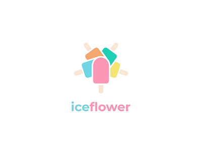 ICEFLOWER - Ice Cream Company Logo (Daily Logo Challenge #27) dailylogochallenge icecream iceflower logo
